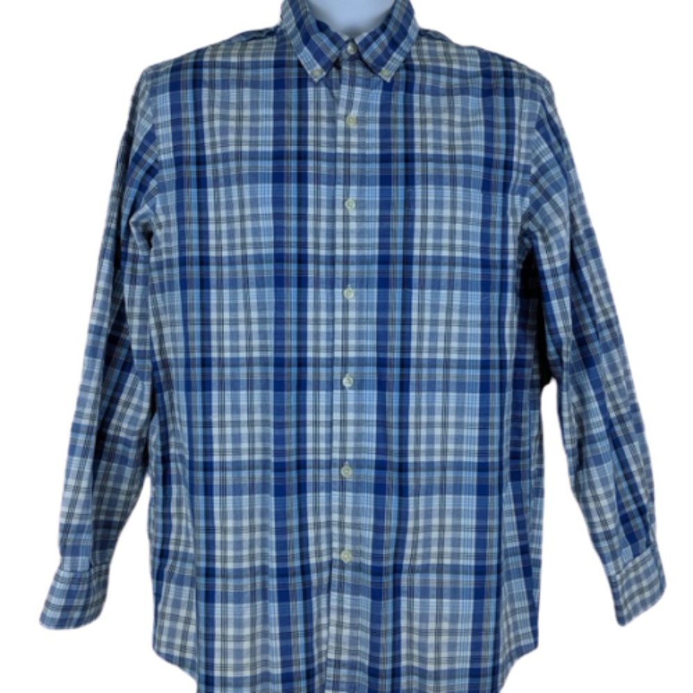 Chaps Size M Casual Shirt Button Front L/S Blue